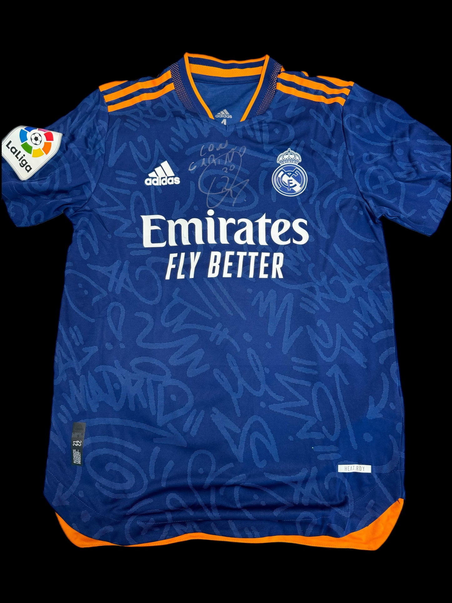 Vinícius Jr. Signed & Inscribed Real Madrid Jersey – 2021/22 Away Match Issue (Autographed)