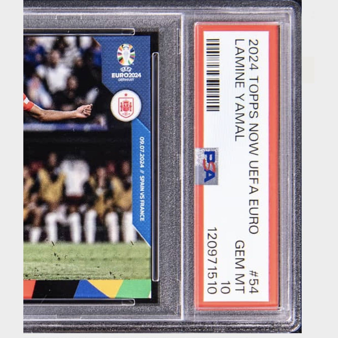 2024 Topps Now UEFA Euro #54 Lamine Yamal PSA 10