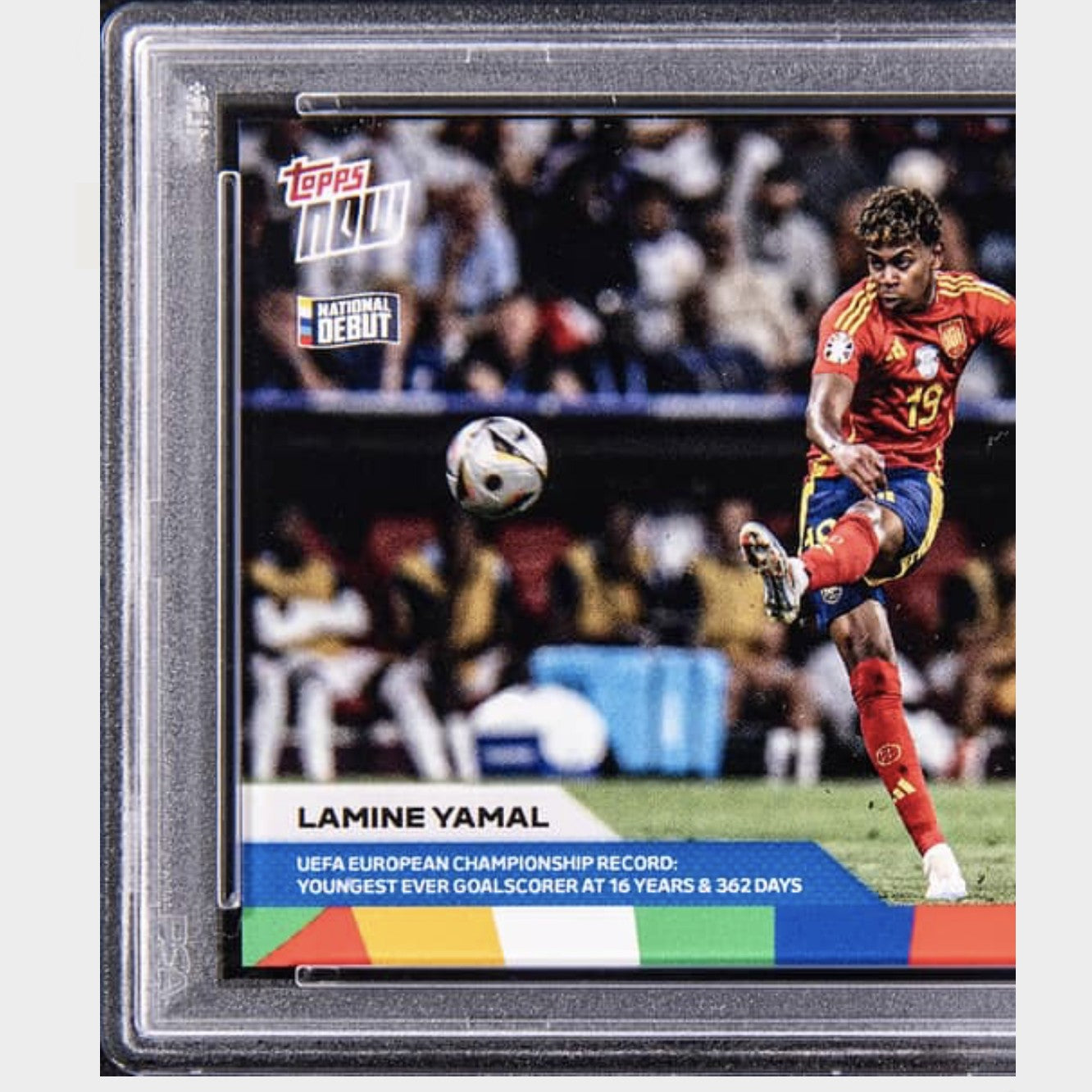2024 Topps Now UEFA Euro #54 Lamine Yamal PSA 10