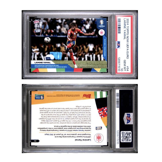 2024 Topps Now UEFA Euro #54 Lamine Yamal PSA 10