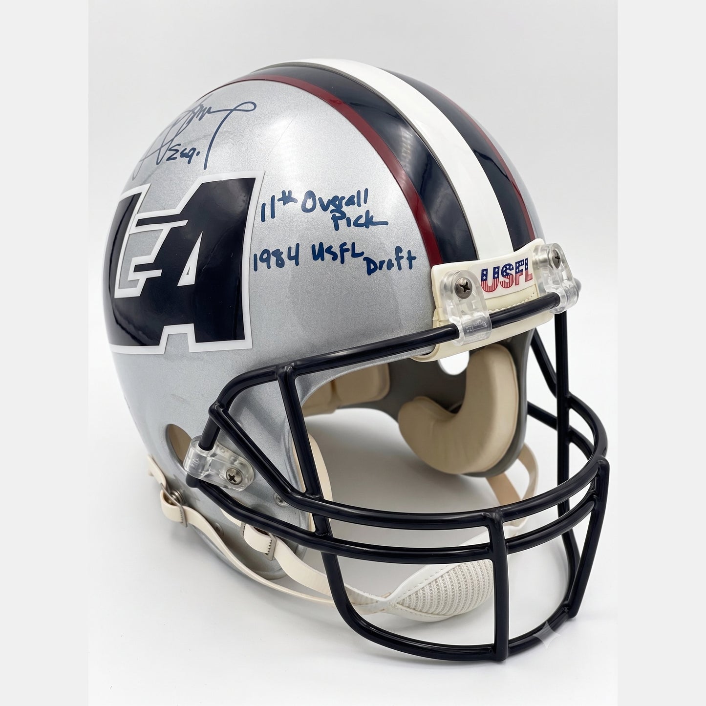 Signed and Inscribed Steve Young USFL LA Express Authentic Helmet with 4 Inscriptions