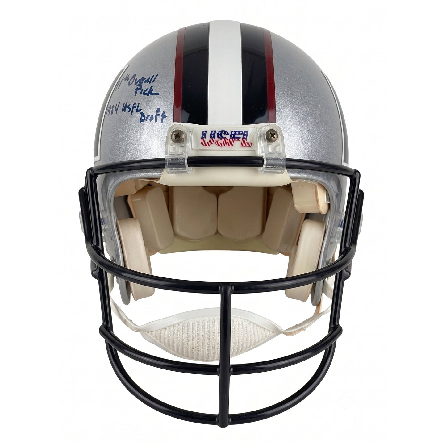 Signed and Inscribed Steve Young USFL LA Express Authentic Helmet with 4 Inscriptions