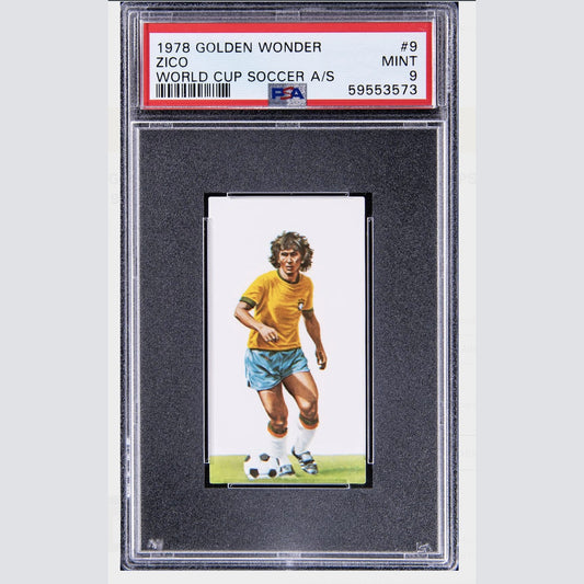 1978 Golden Wonder World Cup Soccer All Stars #9 Zico PSA 9